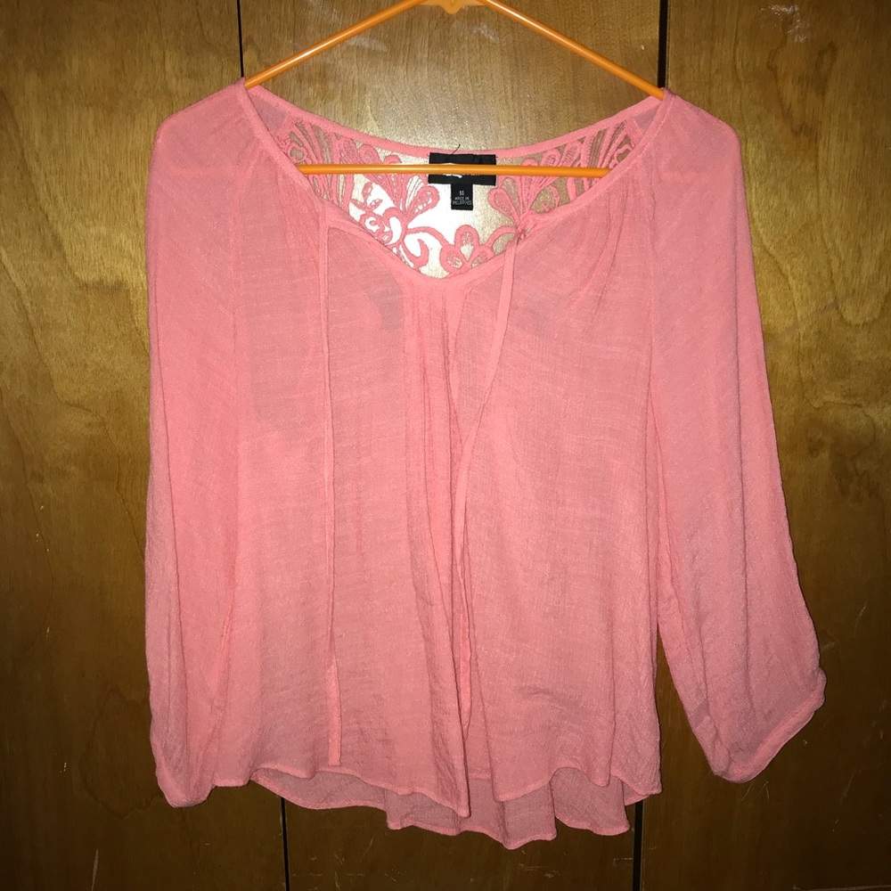 Coral blouse